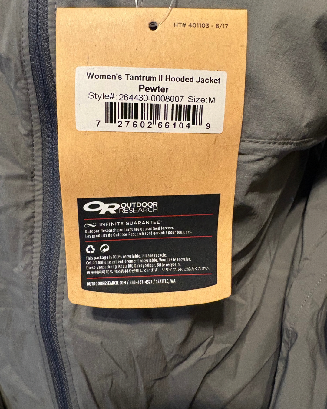 Outdoor Research Women’s Tantrum II Hooded Jacket Size Medium