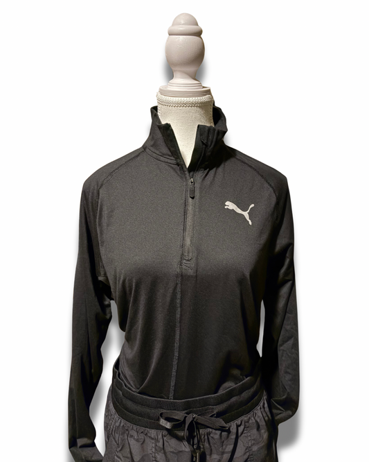 Puma Performance Quarter Zip – Women’s Athletic Fit M/L (Black)